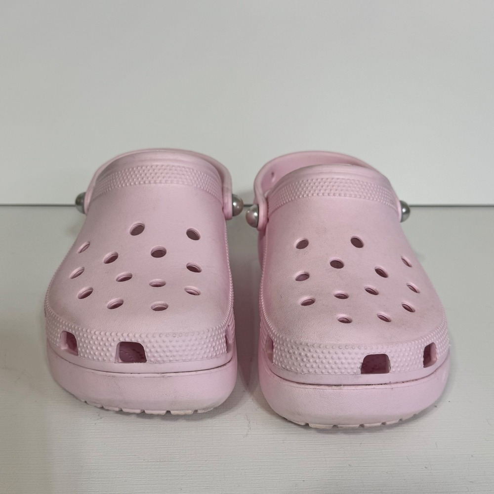 Crocs Classic Crush Clog Pink Platform Sandals Womens Size 9 211231